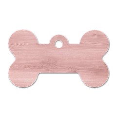 Pink Wood Dog Tag Bone (one Side) by ConteMonfreyShop