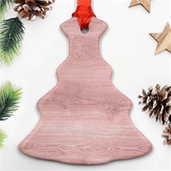 Pink Wood Christmas Tree Ornament (two Sides) by ConteMonfreyShop