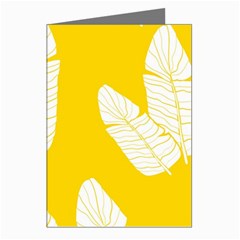 Yellow Banana Leaves Greeting Cards (pkg Of 8) by ConteMonfreyShop