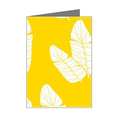 Yellow Banana Leaves Mini Greeting Card by ConteMonfreyShop