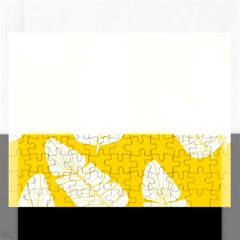 Yellow Banana Leaves Jigsaw Puzzle (rectangular) by ConteMonfreyShop