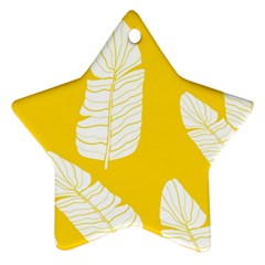 Yellow Banana Leaves Star Ornament (two Sides) by ConteMonfreyShop