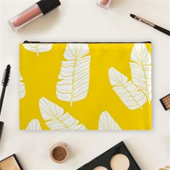 Yellow Banana Leaves Cosmetic Bag (large) by ConteMonfreyShop