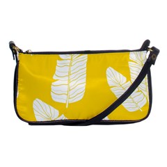 Yellow Banana Leaves Shoulder Clutch Bag by ConteMonfreyShop