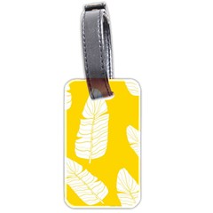 Yellow Banana Leaves Luggage Tag (two Sides) by ConteMonfreyShop