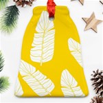 Yellow Banana Leaves Ornament (Bell) Front