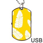 Yellow Banana Leaves Dog Tag USB Flash (One Side) Front