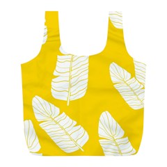 Yellow Banana Leaves Full Print Recycle Bag (l) by ConteMonfreyShop