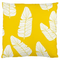 Yellow Banana Leaves Standard Flano Cushion Case (one Side) by ConteMonfreyShop