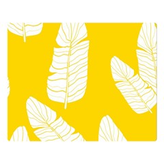 Yellow Banana Leaves Double Sided Flano Blanket (large) by ConteMonfreyShop