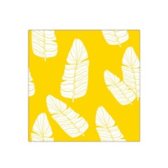 Yellow Banana Leaves Satin Bandana Scarf 22  X 22  by ConteMonfreyShop