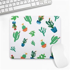 Among Succulents And Cactus  Large Mousepad by ConteMonfreyShop