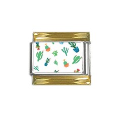 Among Succulents And Cactus  Gold Trim Italian Charm (9mm)