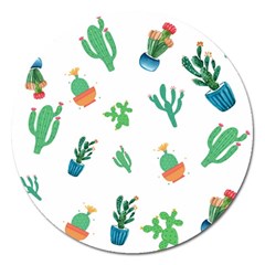 Among Succulents And Cactus  Magnet 5  (round) by ConteMonfreyShop