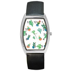 Among Succulents And Cactus  Barrel Style Metal Watch by ConteMonfreyShop