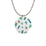 Among Succulents And Cactus  1  Button Necklace Front