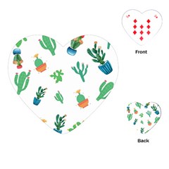 Among Succulents And Cactus  Playing Cards Single Design (heart) by ConteMonfreyShop