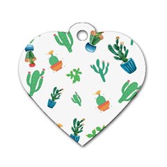 Among Succulents And Cactus  Dog Tag Heart (one Side) by ConteMonfreyShop