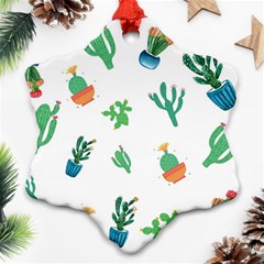 Among Succulents And Cactus  Ornament (snowflake)