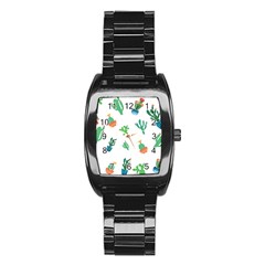 Among Succulents And Cactus  Stainless Steel Barrel Watch by ConteMonfreyShop