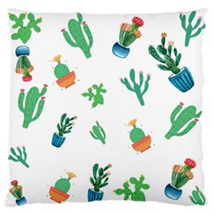 Among Succulents And Cactus  Large Flano Cushion Case (one Side) by ConteMonfreyShop