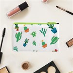 Among Succulents And Cactus  Cosmetic Bag (XS) Back