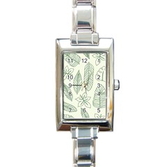 Banana Leaves Draw   Rectangle Italian Charm Watch by ConteMonfreyShop