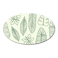 Banana Leaves Draw   Magnet (oval) by ConteMonfreyShop