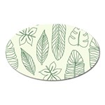 Banana Leaves Draw   Magnet (Oval) Front