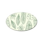 Banana Leaves Draw   Sticker Oval (100 pack) Front