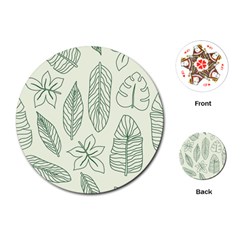 Banana Leaves Draw   Playing Cards Single Design (round) by ConteMonfreyShop