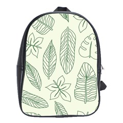 Banana Leaves Draw   School Bag (large) by ConteMonfreyShop