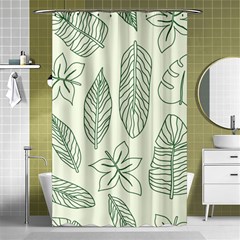 Banana Leaves Draw   Shower Curtain 48  X 72  (small) by ConteMonfreyShop