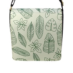 Banana Leaves Draw   Flap Closure Messenger Bag (l) by ConteMonfreyShop