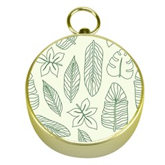 Banana Leaves Draw   Gold Compass by ConteMonfreyShop