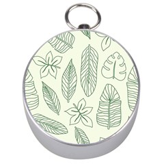 Banana Leaves Draw   Silver Compass by ConteMonfreyShop