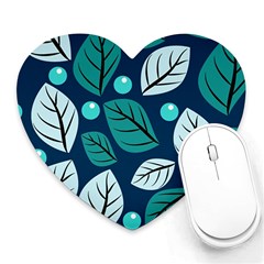 Vibrant Fall Autumn  Heart Mousepad by ConteMonfreyShop