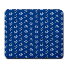 Little White Daisies  Flowers Garden Large Mousepad by ConteMonfreyShop