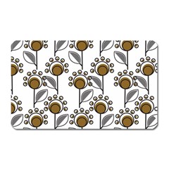 Daisy Minimalist Leaves Magnet (rectangular) by ConteMonfreyShop