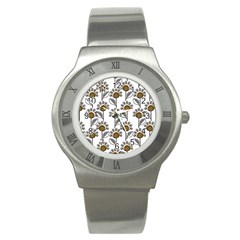 Daisy Minimalist Leaves Stainless Steel Watch by ConteMonfreyShop