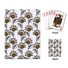 Daisy Minimalist Leaves Playing Cards Single Design (rectangle)