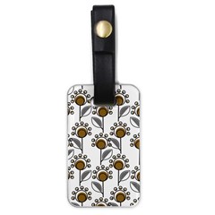 Daisy Minimalist Leaves Luggage Tag (one Side) by ConteMonfreyShop