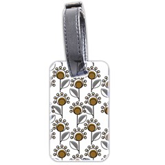 Daisy Minimalist Leaves Luggage Tag (two Sides) by ConteMonfreyShop