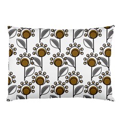 Daisy Minimalist Leaves Pillow Case (two Sides) by ConteMonfreyShop