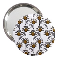 Daisy Minimalist Leaves 3  Handbag Mirror by ConteMonfreyShop