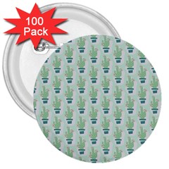 Cuteness Overload Of Cactus!   3  Button (100 Pack) by ConteMonfreyShop