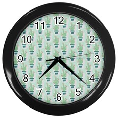 Cuteness Overload Of Cactus!   Wall Clock (black) by ConteMonfreyShop