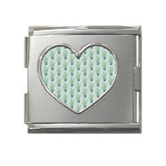 Cuteness Overload Of Cactus!   Mega Link Heart Italian Charm (18mm)