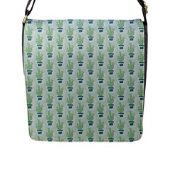 Cuteness Overload Of Cactus!   Flap Closure Messenger Bag (l) by ConteMonfreyShop