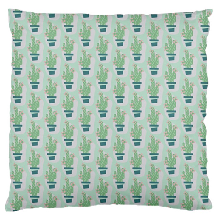 Cuteness Overload Of Cactus!   Large Flano Cushion Case (Two Sides)